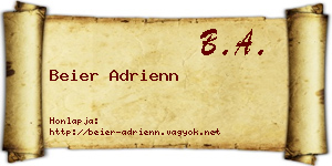 Beier Adrienn névjegykártya